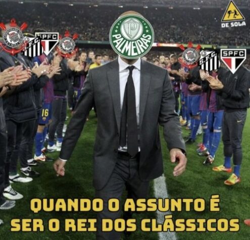 Rei dos Clássicos? Torcedores do Palmeiras fazem memes após vitória diante do Corinthians.