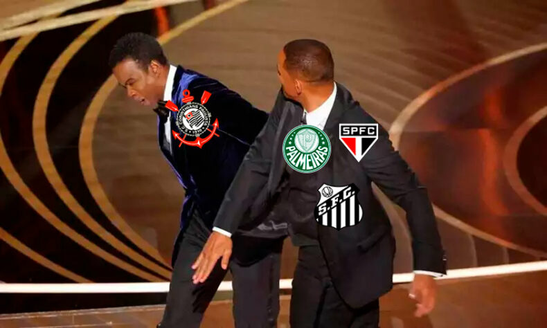 Agressão de Will Smith em Chris Rock gerou memes brincando com os times e jogadores de futebol.