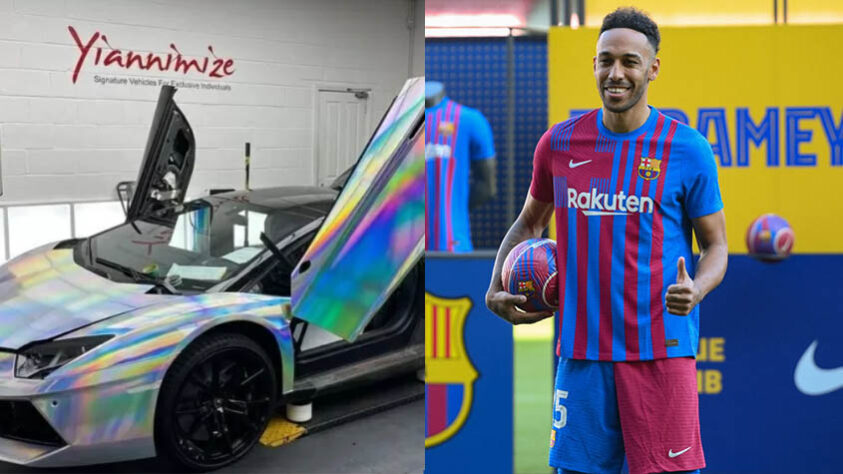 Aubameyang apareceu com Lamborghini holográfico: veja os carros