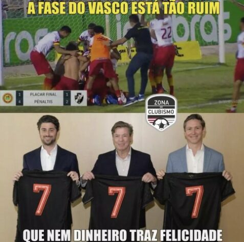 Eliminado da Copa do Brasil pela Juazeirense , Vasco é alvo de memes nas redes sociais.