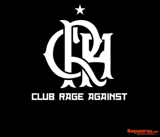 Clubes misturados com bandas de rock: Flamengo e Rage Against the Machine.