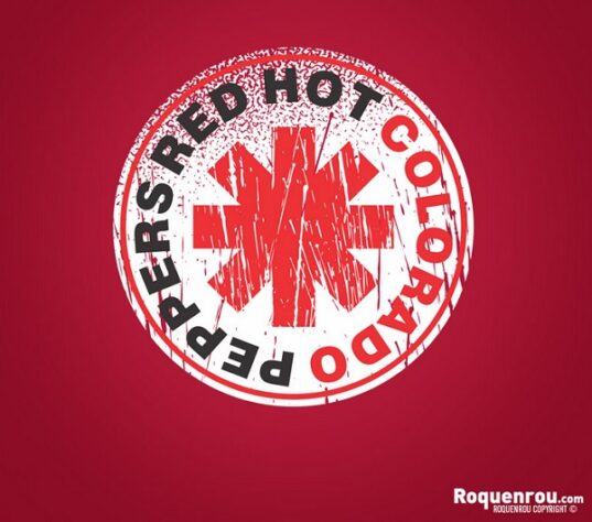 Clubes misturados com bandas de rock: Internacional e Red Hot Chilli Peppers.