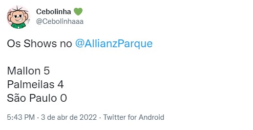 Torcedores do Palmeiras fazem memes após goleada sobre o São Paulo e título do Campeonato Paulista.