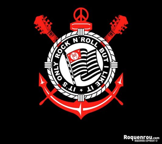 Clubes misturados com bandas de rock: Corinthians e The Rolling Stones.