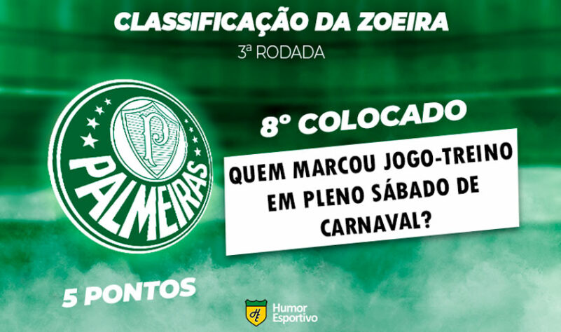 Classificação da Zoeira: 3ª rodada - Palmeiras 3 x 0 Corinthians