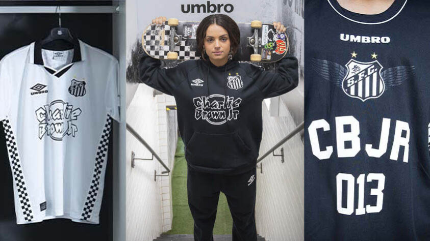 O Santos e a Umbro, fornecedora de material esportivo do clube, lançaram uma coleção em homenagem ao Charlie Brown Jr. A idealização tem como objetivo unir o futebol e música, contendo diferentes peças. Confira fotos da linha street lifestyle lançada pelo Peixe.