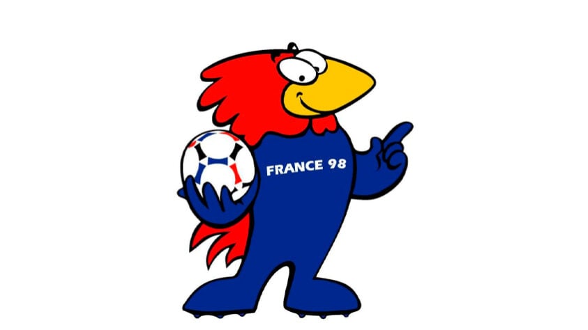 Uma Copa na França não poderia ter uma mascote diferente: um galo. Footix tem o corpo azul escuro, da cor do uniforme francês, e tem o nome que traz a mistura de "Football" e "Asterix", famoso personagem de desenho animado do país. 