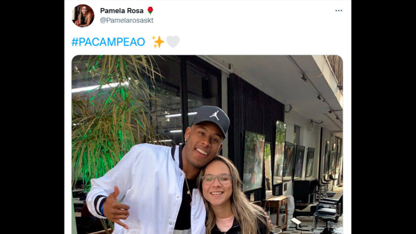 Pâmela Rosa, skatista brasileira, demonstrou apoio ao Paulo André em diversos momentos.