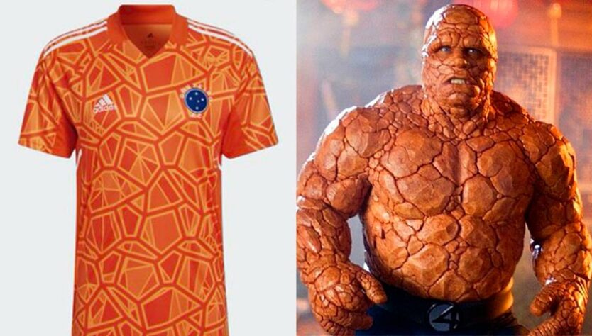 Camisa de goleiros do Cruzeiro para a temporada 2022 foi comparada ao Coisa, do filme "Quarteto Fantástico", e a laranjas.