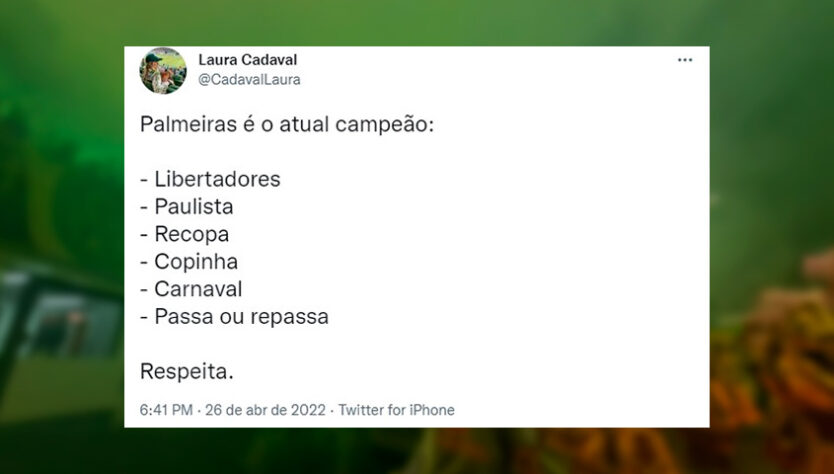 Na mesma semana em que viu o time golear o Corinthians em campo, palmeirenses comemoram título da Mancha Verde no Carnaval de São Paulo.