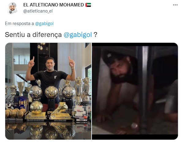 Polêmica entre Hulk e Gabigol virou tema de zoeiras entre os torcedores.