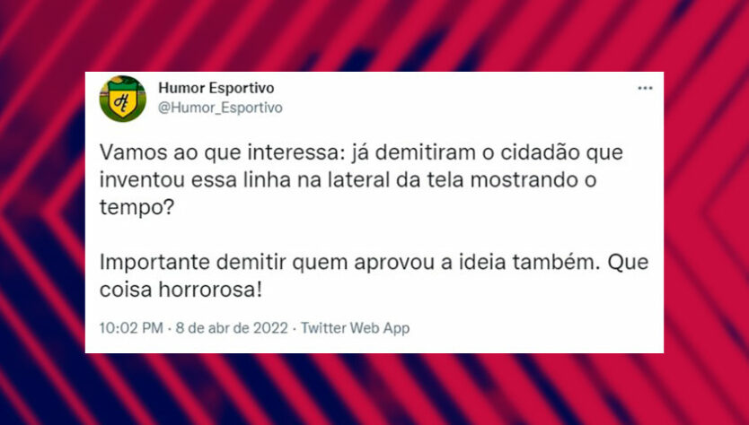 Inovação nas transmissões, linha do tempo rendeu diversos memes nas redes sociais nos últimos dias.