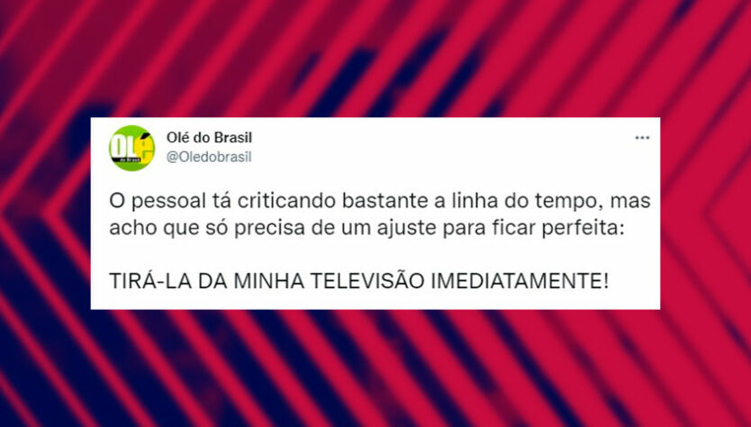 Inovação nas transmissões, linha do tempo rendeu diversos memes nas redes sociais nos últimos dias.