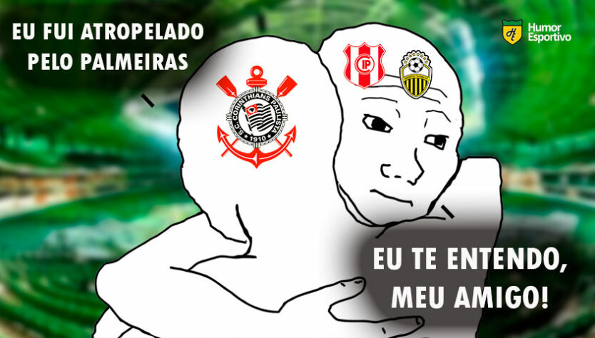 Equipe comandada por Abel Ferreira venceu mais um clássico no ano e fez o rival ser alvo de uma enxurrada de piadas nas redes sociais. Confira os melhores memes! (Por Humor Esportivo)