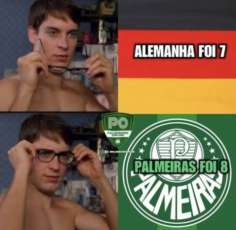 Após goleada por 8 a 1 pela Libertadores, torcedores do Palmeiras enalteceram Rafael Navarro e Raphael Veiga nos memes.