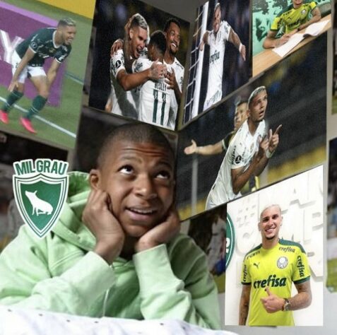 Após goleada por 8 a 1 pela Libertadores, torcedores do Palmeiras enalteceram Rafael Navarro e Raphael Veiga nos memes.