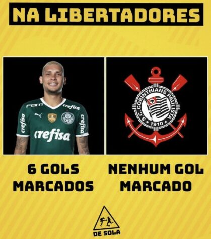 Após goleada por 8 a 1 pela Libertadores, torcedores do Palmeiras enalteceram Rafael Navarro e Raphael Veiga nos memes.