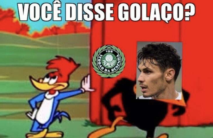 Após goleada por 8 a 1 pela Libertadores, torcedores do Palmeiras enalteceram Rafael Navarro e Raphael Veiga nos memes.