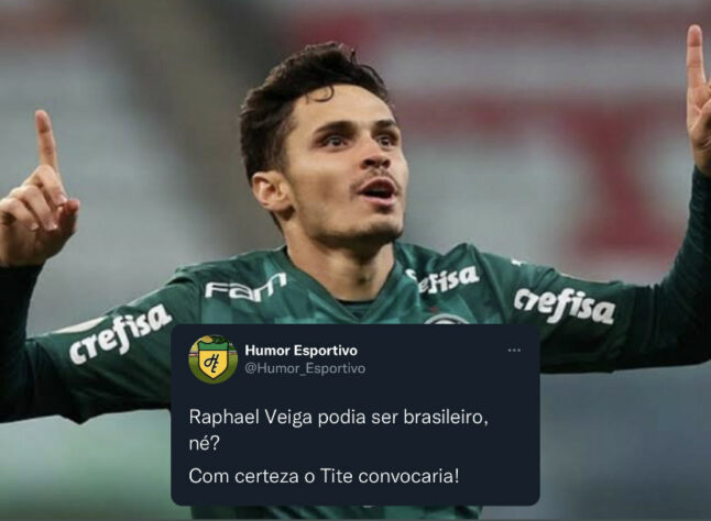 Após goleada por 8 a 1 pela Libertadores, torcedores do Palmeiras enalteceram Rafael Navarro e Raphael Veiga nos memes.