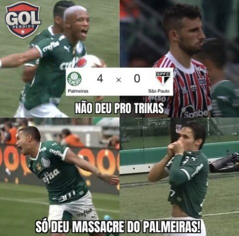 Torcedores do Palmeiras fazem memes após goleada sobre o São Paulo e título do Campeonato Paulista.