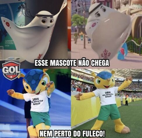 Torcedores demonstraram saudade do Fuleco, mascote da Copa do Mundo de 2014 no Brasil.