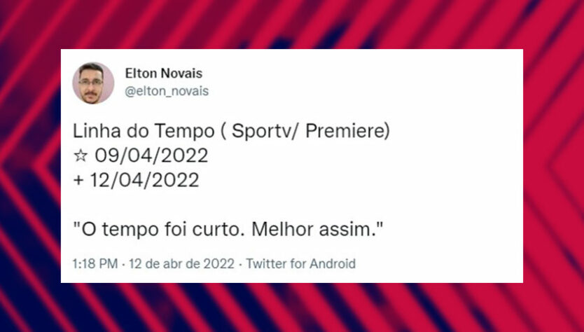 Queda da linha do tempo das transmissões do Premiere e SporTV rendeu memes nas redes sociais.