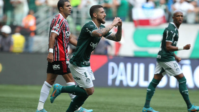 Sao Paulo, Brazil. 03rd Apr, 2022. SP - Sao Paulo - 04/03/2022 - PAULISTA  2022 FINAL, PALMEIRAS X SAO PAULO - Palmeiras players celebrate the title  of champion during the award ceremony