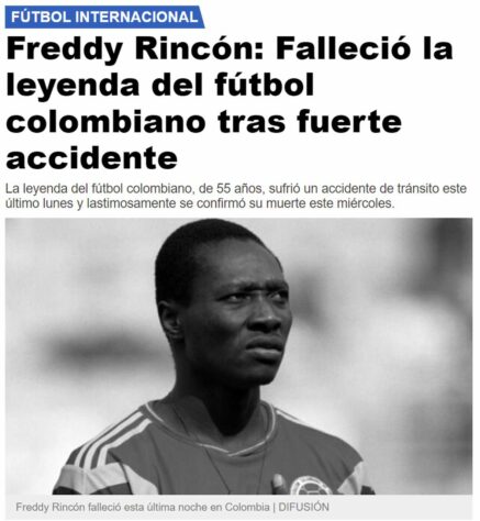 O "Líbero", do Peru, falou do grave acidente que Rincón sofreu após um ônibus atingir seu carro.