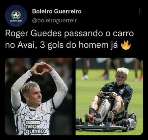 Brasileirão: os melhores memes de Corinthians 3 x 0 Avaí, com três gols de Róger Guedes.