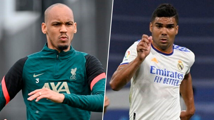 Fabinho (Liverpool) x Casemiro (Real Madrid)