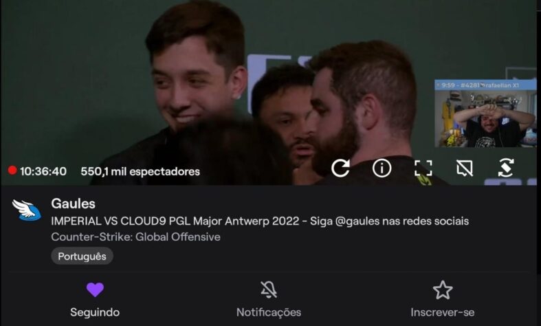 No mapa 1, Gaules atingiu 570 mil espectadores simultâneos e bateu o recorde de Casimiro Miguel na Twitch brasileira, que era de 545 mil, na transmissão do primeiro episódio de "O Caos Perfeito", série do Neymar na Netflix. 