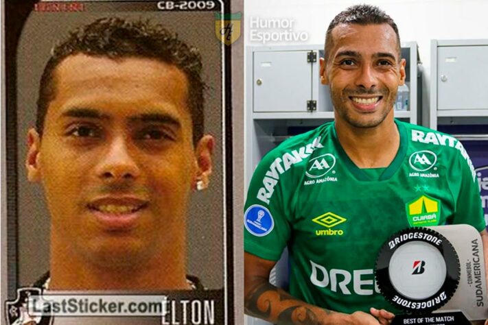 Élton no álbum do Campeonato Brasileiro de 2009 com a camisa do Vasco. Com 36 anos, ele disputa a Série A do Brasileirão pelo Cuiabá.