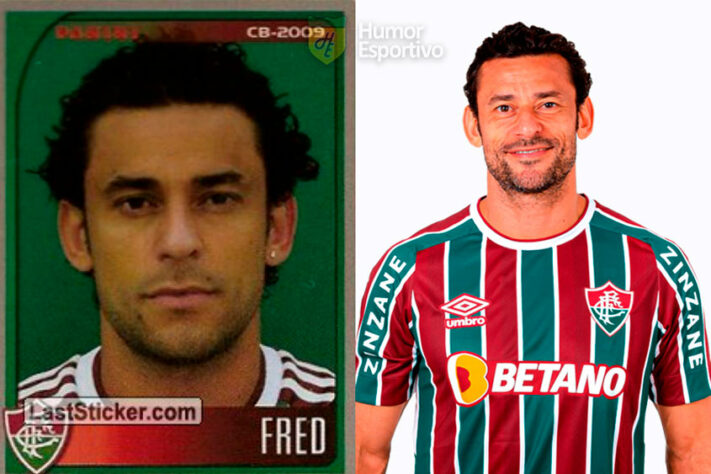 Fred no álbum do Campeonato Brasileiro de 2009 com a camisa do Fluminense. Com 38 anos, ele disputa novamente a Série A do Brasileirão pelo Tricolor.