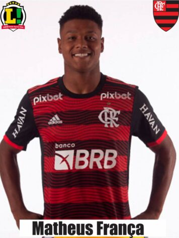 Matheus França - 7,0 - Entrou no intervalo e mudou a dinâmica ofensiva do Flamengo. Mostrou estrela ao marcar o primeiro gol e tentou criar boas jogadas.