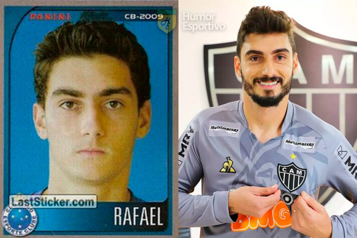 Rafael no álbum do Campeonato Brasileiro de 2009 com a camisa do Cruzeiro. Com 32 anos, ele disputa a Série A do Brasileirão pelo Atlético-MG.