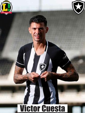 VICTOR CUESTA - Botafogo (C$ 9,67) Outro zagueiro que não depende tanto do SG, fez nada menos que vinte e tres desarmes nas ultimas cinco partidas em que esteve em campo. Não seria surpresa o gringo segurar o SG atuando em casa diante do Atlético-GO.