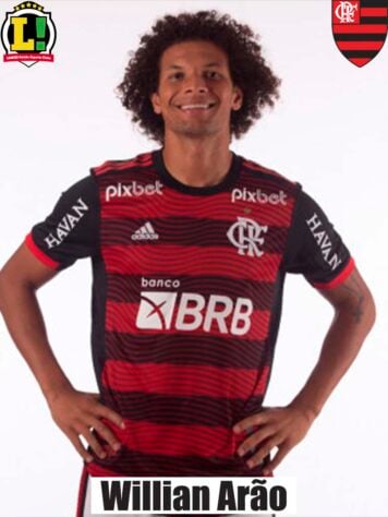 Willian Arão - 6,0 – Único volante de ofício no time titular, o camisa 5 interrompeu a fase artilheira, mas teve atuação segura e foi importante nas coberturas e pressões pós-perda do Flamengo.