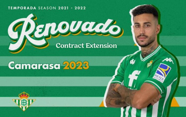 FECHADO - O Real Betis renovou com o meio-campista Camarasa até o final da próxima temporada.