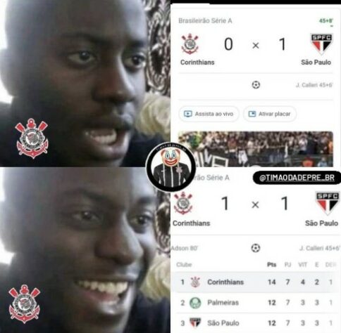 Brasileirão: os melhores memes de Corinthians 1 x 1 São Paulo