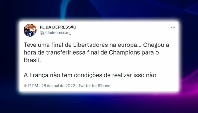 Torcedores fazem memes e piadas com acontecimentos inusitados na final entre Liverpool e Real Madrid.