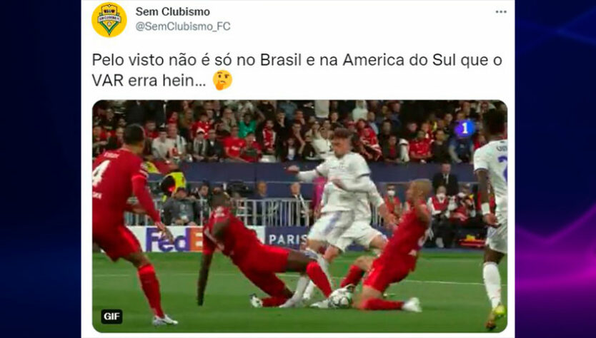 Torcedores fazem memes e piadas com acontecimentos inusitados na final entre Liverpool e Real Madrid.