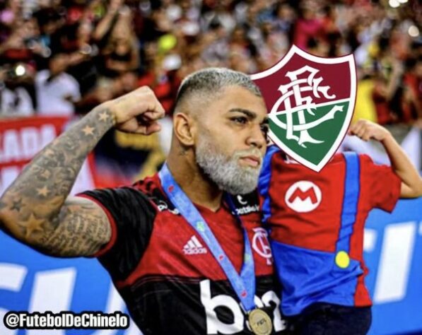 Em memes, rubro-negros enaltecem Hugo Souza e zoam o Fluminense após vitória do Flamengo no clássico.