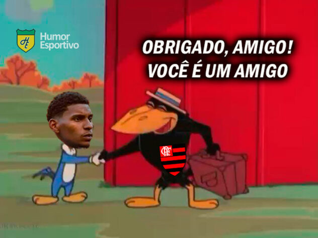 Em memes, rubro-negros enaltecem Hugo Souza e zoam o Fluminense após vitória do Flamengo no clássico.