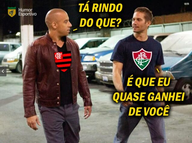 Em memes, rubro-negros enaltecem Hugo Souza e zoam o Fluminense após vitória do Flamengo no clássico.