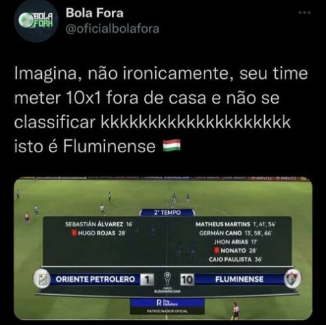 Virgem das Américas? Fluminense é alvo de memes após eliminação na Copa Sul-Americana.