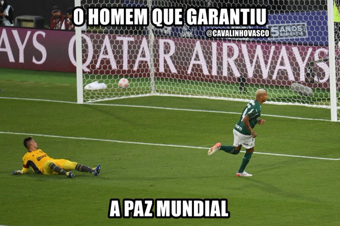 Hora de recordar: Deyverson protagonizou memes após gol do título da Libertadores do Palmeiras diante do Flamengo.