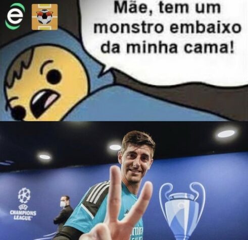 Vinicius Júnior, Salah, Courtois e muito mais: jogadores protagonizam memes do título do Real Madrid sobre o Liverpool.