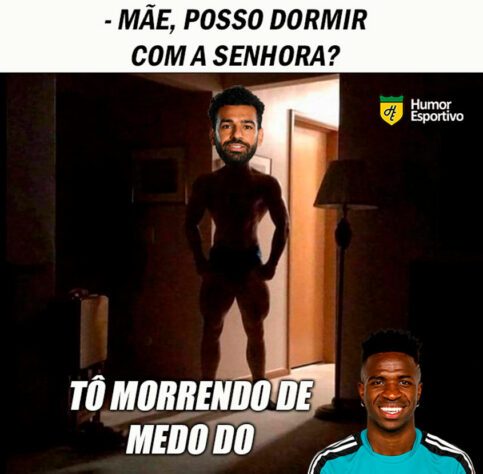 Vinicius Júnior, Salah, Courtois e muito mais: jogadores protagonizam memes do título do Real Madrid sobre o Liverpool.