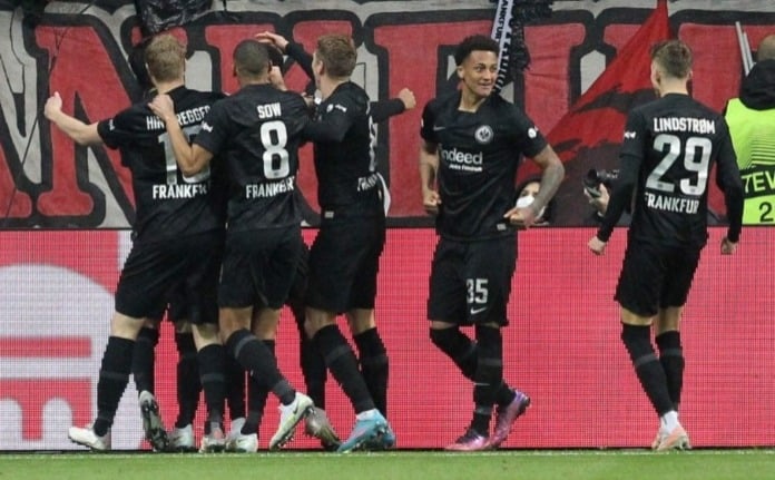 20º lugar: Eintracht Frankfurt (Alemanha) – Nível de liga nacional para ranking: 4 – Pontuação recebida: 189,5.