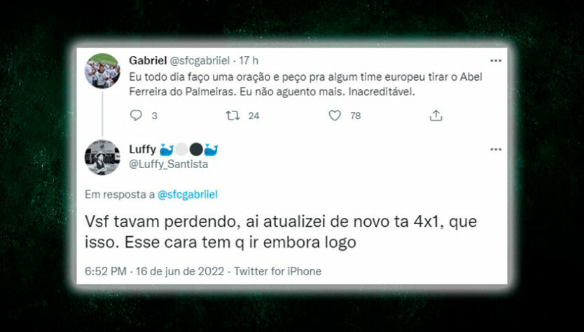 Com bom humor, torcedores rivais usaram as redes sociais para sugerir formas de Abel Ferreira sair do Palmeiras.